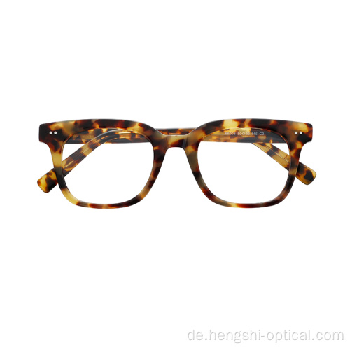 Trendy einfache schicke Farben Frauen Männer Brillen optische Acetatrahmen Brille